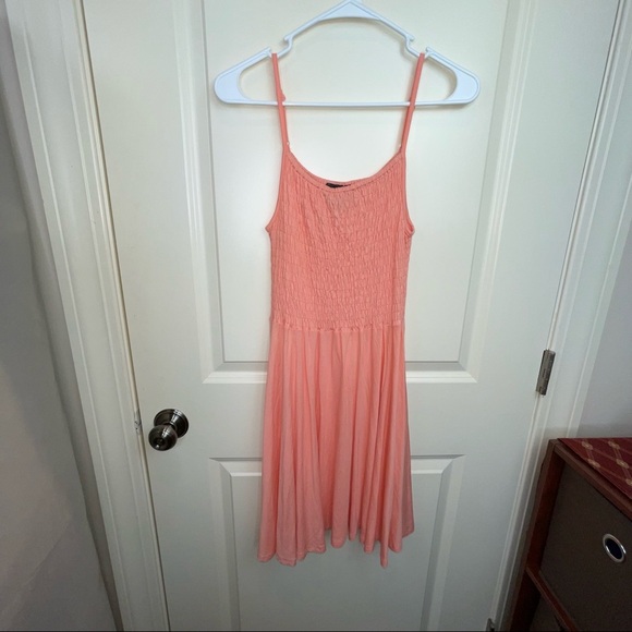 Angie Smocked Knit Swim Cover Up Mini Dress S - Picture 7 of 12